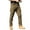 Brown, variant on Men Comfy Cargo Pants Solid Color Relaxed Fit Retro Elastic Joggers Pants Comfortable Tactical Hiking Pants with Multi Pockets Army Green L