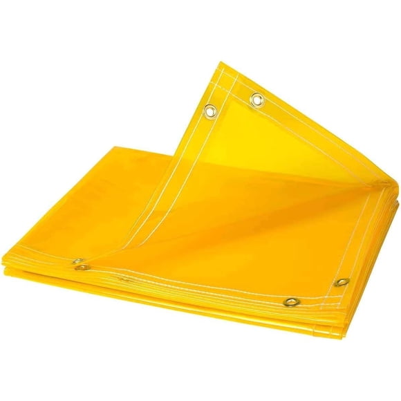 Cortina de Soldadura de Vinilo Amarillo Tillman 601R68 1.8x2.4 m 14 mil con Ojales en Todo el Contorno