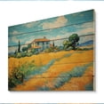 thumbnail image 2 of Designart "The Yellow House in Arles A Van Gogh Tribute II" Vangogh Print on Natural Pine Wood, 2 of 5