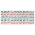 thumbnail image 1 of Striped Kitchen Mat, Pop Art Parallel Wavy Rough Lines Flush Brush Strokes Shaggy Groovy Boho Design, Plush Decorative Kitchen Mat with Non Slip Backing, 47" X 19", Multicolor, by Ambesonne, 1 of 1