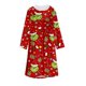 thumbnail image 5 of Pijama familiar de Navidad Grinc-h - Albornoz a juego de franela estampada, absorbente y de secado rápido, de algodón. Pijama familiar a juego, color rojo XXL., 5 of 5