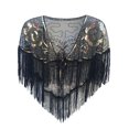 thumbnail image 2 of HNMKIU Wraps Tassel Shawl Women Sequin Evening Gown Art Deco Wedding Wrap GD2,One Size, 2 of 3