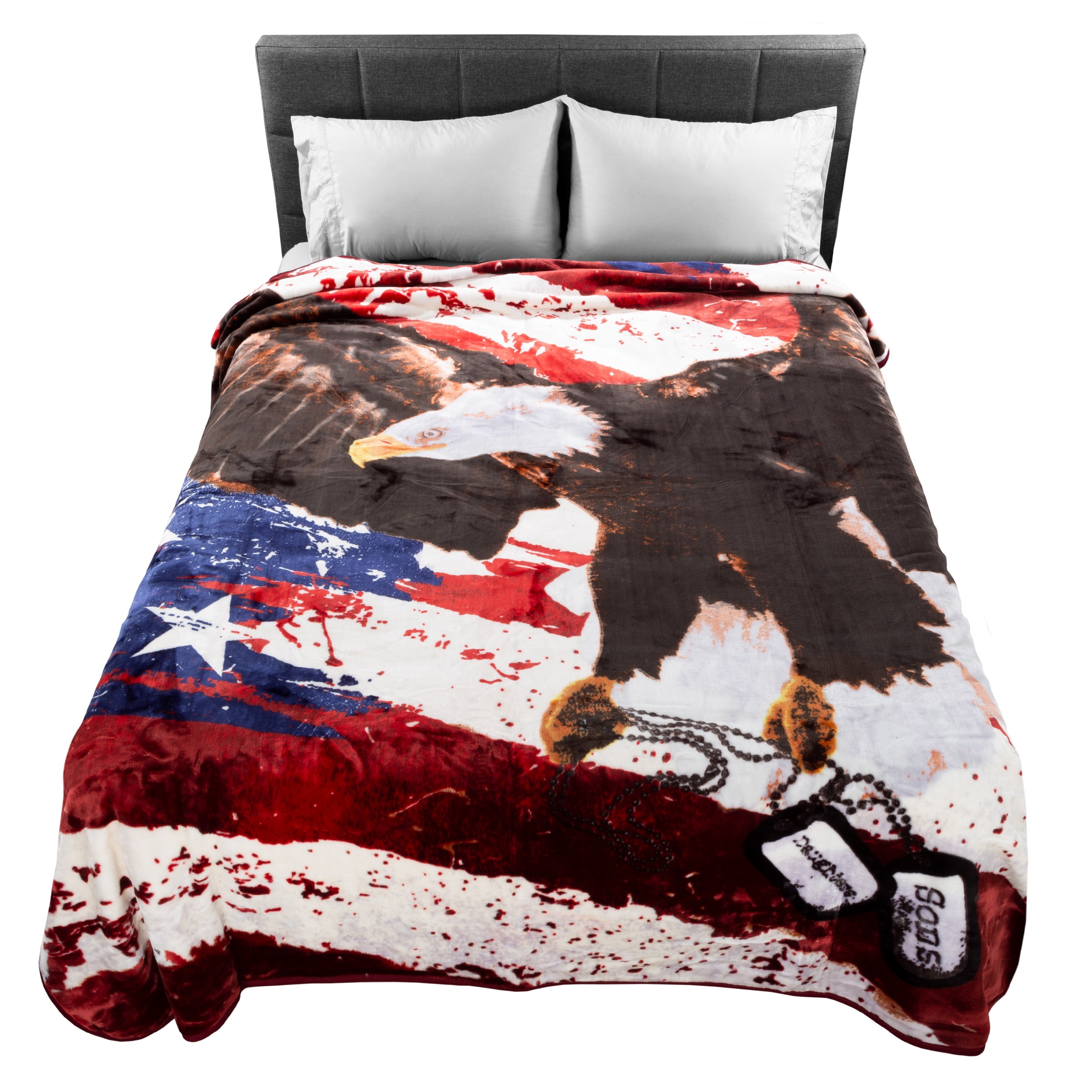 Somerset Home 8-Lb Oversized Throw Blanket for Kids and Adults (Bald Eagle/Multicolor)