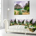 thumbnail image 2 of Designart Mountain Lake Between Mountains - Landscape Printed Throw Pillow - 16x16, 2 of 4