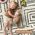 thumbnail image 3 of NewBuros 8'x10' Area Rugs for Living Room, Non-Slip Machine Washable Rugs, Soft Stain Resistant Low Pile Vintage Distressed Print Western Indoor Carpet, White & Black, 3 of 11