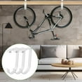 thumbnail image 5 of 2 Pieces Storage Flat Hook Bicycle Flat Thickened Hooks Add on Hanging Bike Hooks for Overhead Garage Rack Wall Shelving Ceiling Accessory (White), 5 of 7