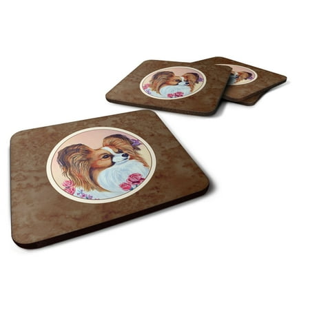 

Carolines Treasures 7237FC Papillon Foam Coaster Set of 4 3 1/2 x 3 1/2 multicolor
