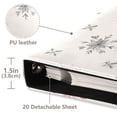 thumbnail image 4 of Photo Album 11.8x11.2 Inch Leather Cover Photo Book Scrapbooking Albums for Weddings Birthdays Anniversaries Minimalist Line Snowflakes and Stars, 4 of 9