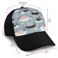 thumbnail image 2 of Yiaed Swan Princess On Lake Print Baseball Cap Dad Hat Polo Style Plain Blank Adjustable Size, 2 of 5