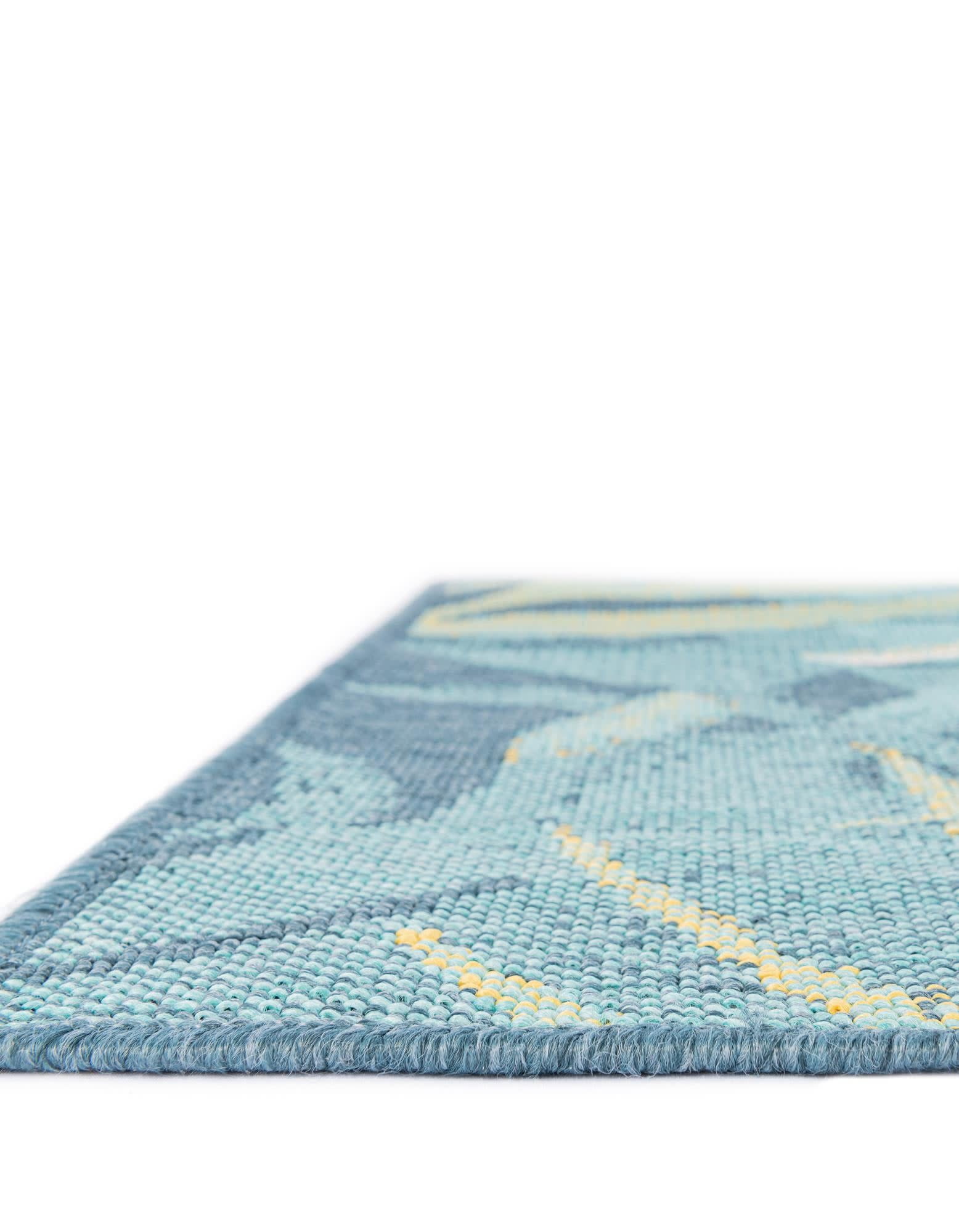 Unique Loom Outdoor Coastal Collection Area Rug - Flamingo (5' 3" x 8' Rectangle Multi/Teal)