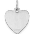 thumbnail image 4 of Sterling Silver Rhod-Plated Eng. Heart Polish Front & Back Disc Charm Made In United States qm390/50p, 4 of 5