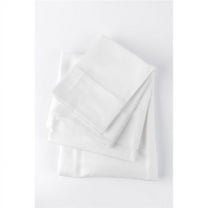 Pacific Cotton 300SATIN-WHIT-QU 300 Thread Count Sateen Sheet Set, White - Queen Size