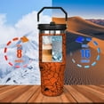 thumbnail image 3 of 30 oz Halloween Tumbler with Handle and Straw, Orange Spider Web Stainless Steel Vacuum Insulated Travel Coffee Mug Cup Water Bottle, Halloween Decor Stuff Gifts for Women, 3 of 6