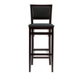 Linon Triena 30" Folding Padded Back Bar Stool, Espresso with Dark