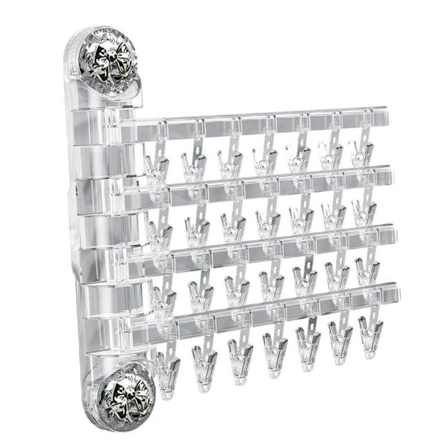 Percha de ropa plegable Tendedero plegable para lencería Bufandas Sujetadores Lazo plateado transparente