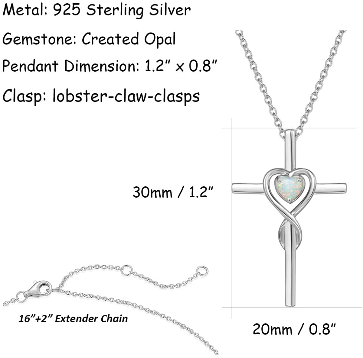 Sterling Silver Cross Necklaces for 