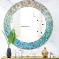 thumbnail image 2 of Designart 'Blocked Abstract' Miroir Traditionnel - Miroir Mural Ovale ou Rond - 24x24, 2 of 3