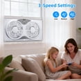 thumbnail image 2 of BEYOND BREEZE Window Fan Reversible Airflow, 9" Dual Window Fan with 3-Speed 3 Modes (Cool, Circulate, Exhaust), Remote Control T, 2 of 8
