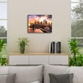 thumbnail image 3 of New York City Wall Art Bedroom Brooklyn Bridge Skyline Wall Decor Sunset Cityscape Poster for Office NYC Downtown Pictures Canvas Print Skyscraper Panoramic Artwork Living Room Home Decoration 12x16, 3 of 6