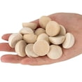 thumbnail image 2 of 1 Inch Half Wooden Balls, 500PCS Unfinished Round Wood Half Sphere Balls, 25mm Small Natural Wooden Half Split Balls, 2 of 5