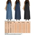 thumbnail image 2 of Frontwalk Ladies Summer Beach Sundress Jean Long Maxi Dresses Crew Neck Denim Tank Dress Women Bohemian Sleeveless Blue 3XL, 2 of 2