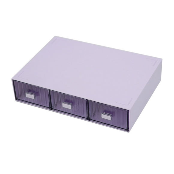 Bewildely Caja de almacenamiento de amplia aplicación para bricolaje y organización eficiente organizador de papelería cosmético púrpura 3 Type2 NO2
