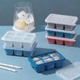 thumbnail image 2 of SharkTRUE Silicone Large Ice Cube Tray Molds with Lids, 3 Piece Set for Drinks & Parties, 2 of 10