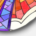 thumbnail image 2 of Designart 'Holy Cross Stained Glass Style ' Rustic wall clock, 2 of 3
