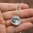 thumbnail image 2 of Lunar Goddess Full Moon Sphere Pendant Necklace NASA Space Wicca Pagan Astrology Pendant Necklace Chain, 2 of 5