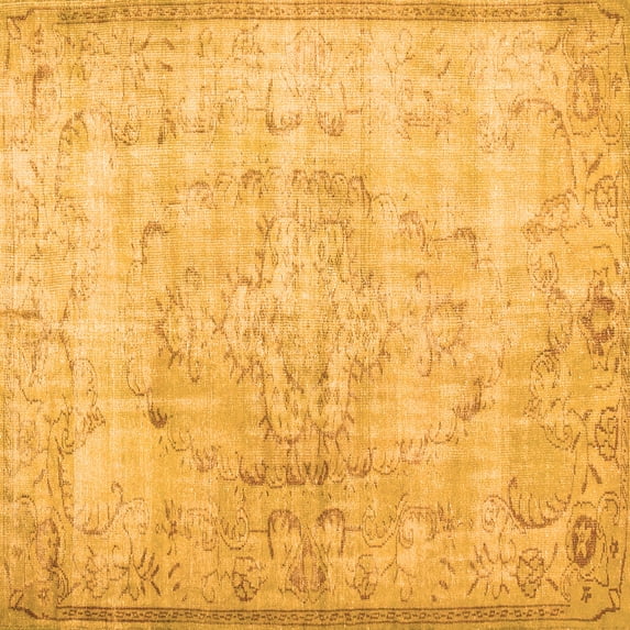 Ahgly Company Indoor Square Persian Orange Traditional Area Rugs, 6' Square