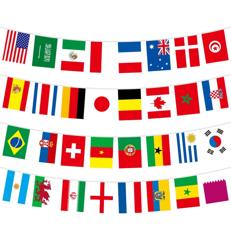  ZXvZYT 2022 Qatar Soccer World Cup Countries International  Stick Flag Small Mini World National Country Hand Held Flags Banners,For  Olympics Sports Events Grand Opening Party Festival Decorations(32 flag) :  Sports