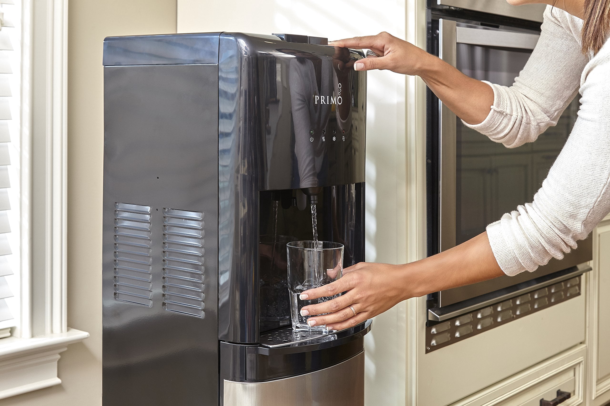 Primo Stainless Steel 1 Spout Bottom Load Hot, Cold and Cool Water Cooler Dispenser