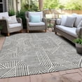 thumbnail image 6 of Addison Rugs Chantille Indoor/Outdoor Transitional Lines Gray Washable Rectangle Rug, 5' x 7'6", 6 of 6