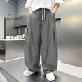 thumbnail image 4 of ersvoioy Boys Straight Leg Pants Elastic Waist Loose Fit Casual Trousers for Summer Size 5-15 Years, 4 of 9