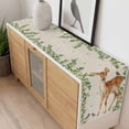 thumbnail image 4 of Botanical Table Runner - 36 Inch Long, Kitchen Dining Table Runner Dresser Scarves, Spring Leaves Flowers Deers Birds Country Biege Farmhouse Decor for Coffee Tables Wedding Party Banquet, 4 of 8