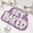 thumbnail image 1 of Get Naked Bath Mat, Cute Bath Rugs for Bathroom Mat, rregular Non Slip Shower Floor MatUltra Soft Mat Funny Bathroom Decor (Purple), 1 of 6