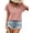 Light Pink, variant on Womens T Shirt Cap Short Sleeve Tops V Neck Textured Tops Summer Tops Basic Workout Tee Shirts Blouses Beige S-2XL