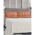 thumbnail image 5 of Boho Orange Pillow Covers King Size, Country Style Bohemian Floral Retro Tribal Soft Bed Throw Pillowcases Breathable Cooling Long Lumbar Body Pillow Sham Cover for Bed Sofa 20''x40'', 5 of 7