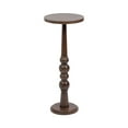 thumbnail image 4 of Kate and Laurel Wegner Traditional Wooden Round Drink Table, 12 x 12 x 30, Brown, Elegant and Durable Mango Wood Pedestal Table for Use as Indoor Plant Stand or Useful Living Room Decor, 4 of 8