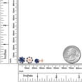 thumbnail image 6 of Gem Stone King 18K Rose Gold Plated Silver Blue Created Sapphire  Earrings with Jackets for Women | 2.00 Cttw | Gemstone September Birthstone | Round 6MM, 6 of 6