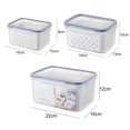 thumbnail image 3 of Contenedores De Ahorro Contenedores de almacenamiento de alimentos Contenedor de frutas y verduras frescas para refrigerador (Azul), 3 of 3