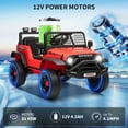 thumbnail image 6 of Eastvita Kids Electric Car, Parent Remote, 3 Speeds, 5MPH Max, Suspension, LED, Music, 6 of 9
