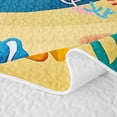 thumbnail image 5 of spefrowx Cartoon Orange Crab Quilt Full for Girls Boys, Coral Tropical Fish Seabed Full Bedspread Sets, 3-Piece, 5 of 7