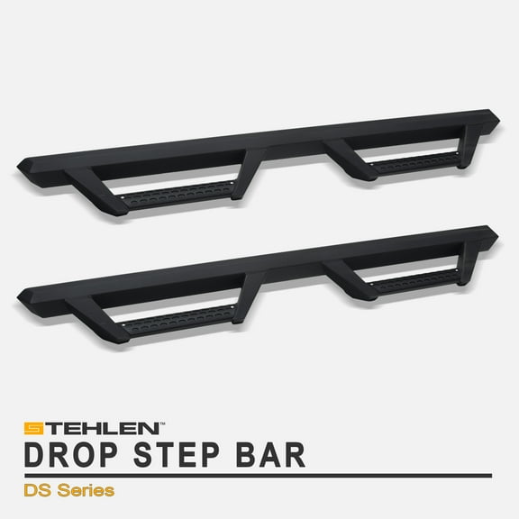Stehlen 642167819097 Hoop Drop Step Side Nerf Bars Rail Running Boards v2 - Matte Black For Tacoma 2005-2022 Access ( Extended ) Cab
