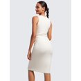 thumbnail image 2 of Vestido CRZ YOGA Butterluxe Midi Sin Mangas con Fruncido Hueso Talla L, 2 of 5