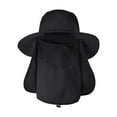 thumbnail image 1 of CSChome Sun Protection Hat Unisex Hat with Face Front Cover Face Neck Protection Hollow Mesh Windproof Fixed Strap UV Foldable Sunscreen Breathable, 1 of 7