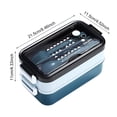 thumbnail image 4 of Kearding Fiambrera de doble capa con tapa para niños, fiambrera extraíble para estudiantes, contenedor térmico de almacenamiento de alimentos Mostrada, 4 of 6