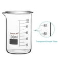 thumbnail image 3 of StonyLab 100ml Borosilicate Glass Beaker, Low Form Griffin Measuring Cup with Spout, Heat Resistant, 1 Pack, 3 of 8