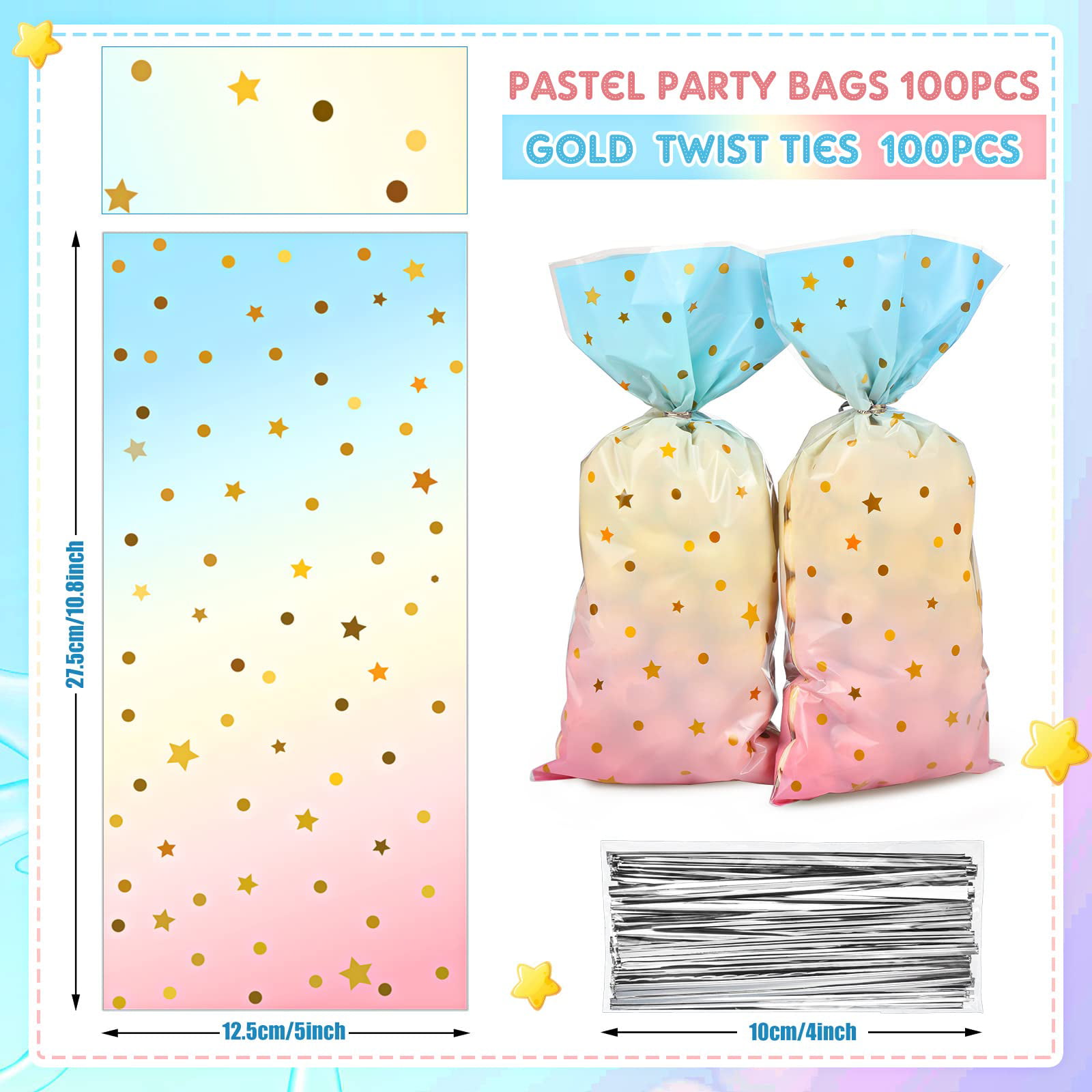 Pink Bunny Emoji Flap-Tie White Plastic Gift Bags – JPI Display