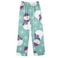 thumbnail image 4 of Hyknon Christmas Pajamas for Women Holiday Party Christmas Printed Two Piece Pajama Sets Loose Fitting Turndown Collar Long Sleeve Shirts and Long Pajama Pants, 4 of 4